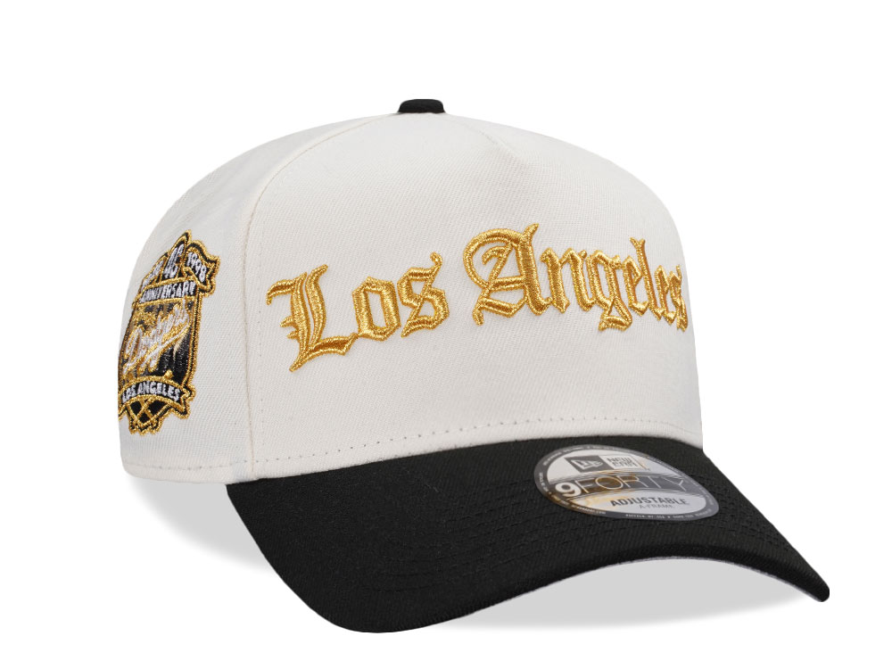 New Era Los Angeles Dodgers 40th Anniversary Metallic Chrome Two Tone Edition 9Forty A Frame Snapback Hat