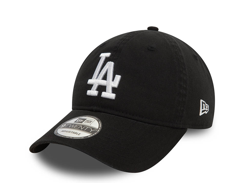 New Era Los Angeles Dodgers Washed Black and White 9Twenty Strapback Hat