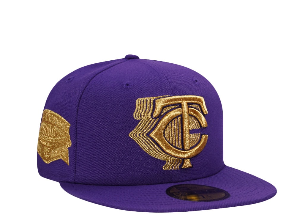 New Era Minnesota Twins Metrodome Cascading Gold Purple Edition 59Fifty Fitted Hat