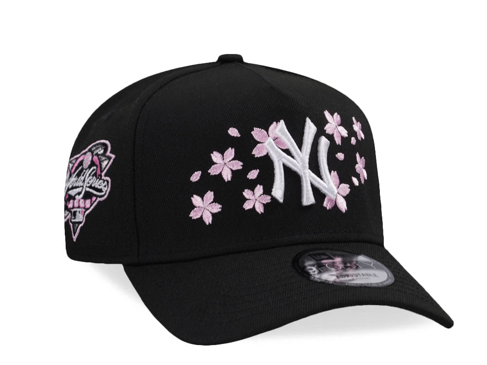 New Era New York Yankees World Series 2000 Cherry Blossom Black Pink Edition 9Forty A Frame Snapback Hat