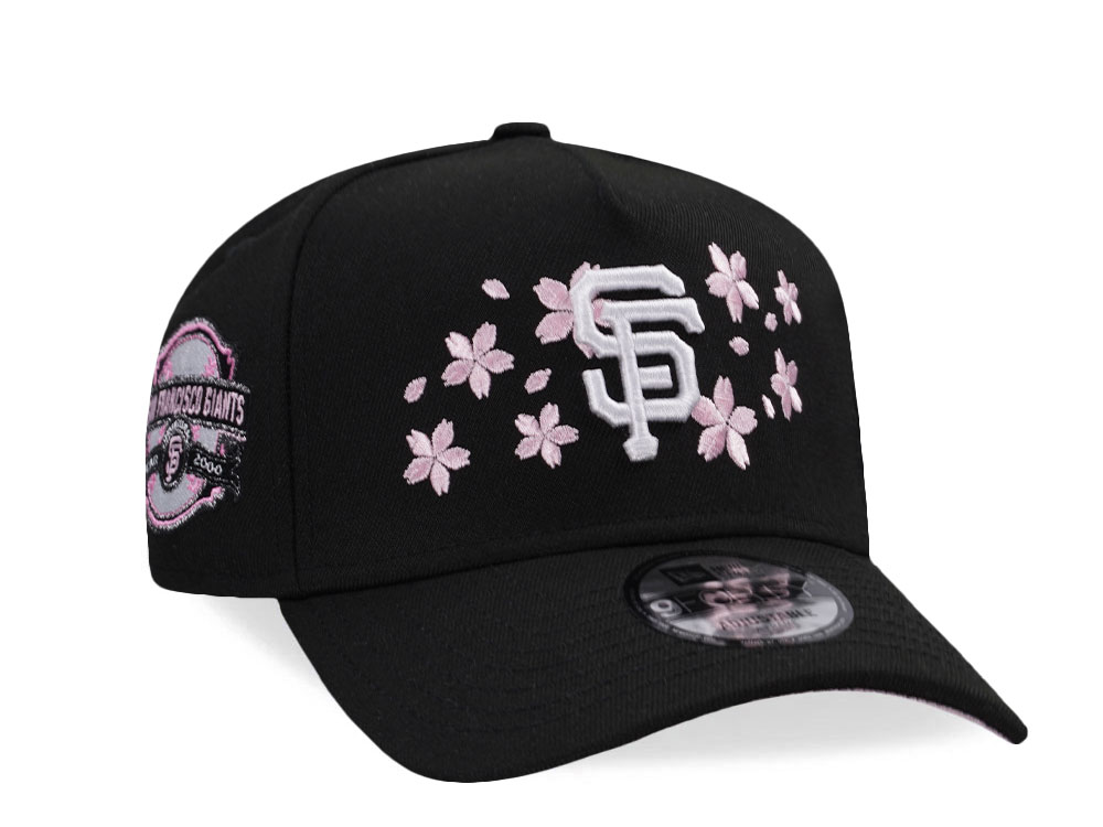 New Era San Francisco Giants 2000 Cherry Blossom Black Pink Edition 9Forty A Frame Snapback Hat