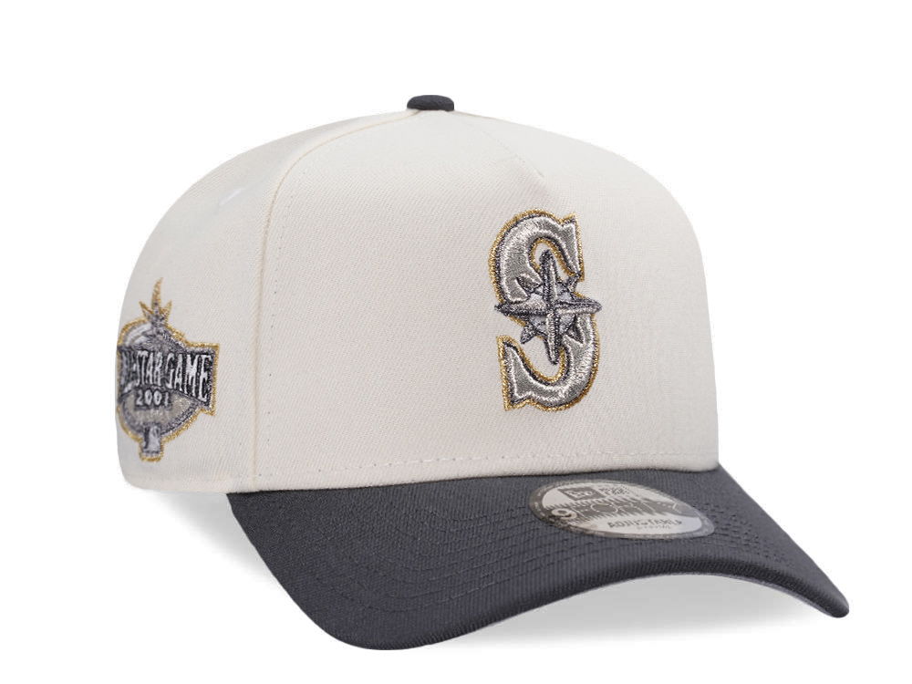 New Era Seattle Mariners All Star Game 2001 Chrome Two Tone Edition 9Forty A Frame Snapback Hat