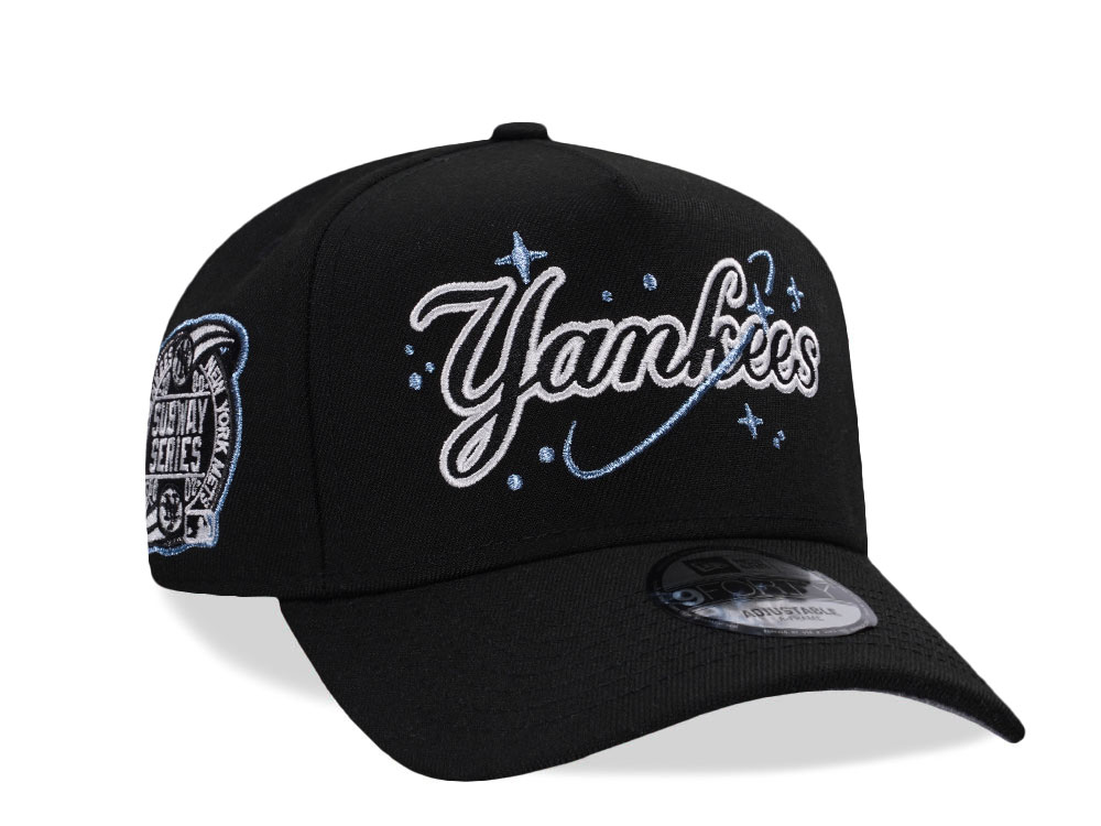 New Era New York Yankees Subway Series 2000 Space Script Black Prime Edition 9Forty A Frame Snapback Hat