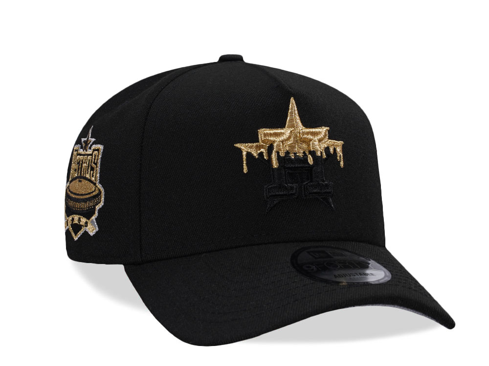 New Era Houston Astros Astrodome Anniversary Gold Drip Prime Edition 9Forty A Frame Snapback Hat
