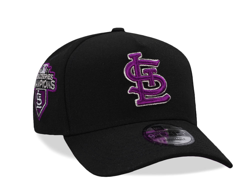 New Era St. Louis Cardinals World Series Champions 2011 Black Prime Edition 9Forty A Frame Snapback Hat