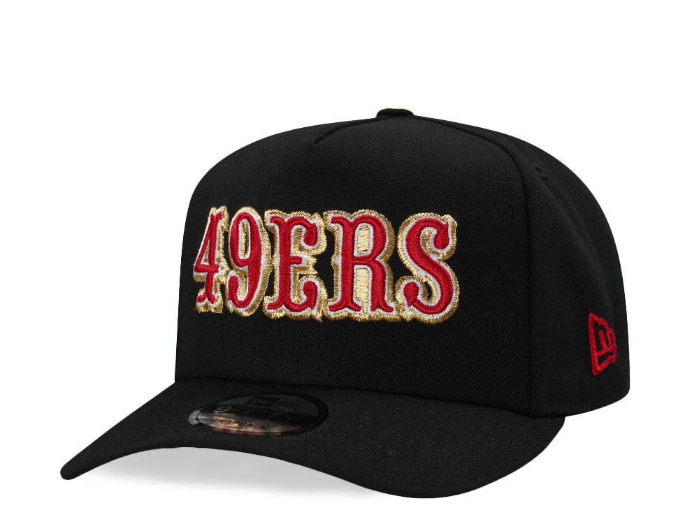 New Era San Francisco 49ers Black Classic Edition 9Fifty A Frame Snapback Hat