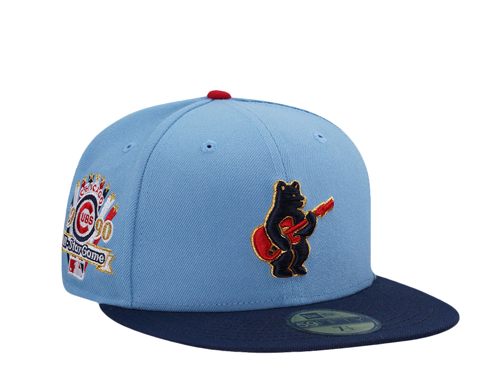New Era Chicago Cubs All Star Game 1990 Sky Blue Two Tone Edition 59Fifty Fitted Hat