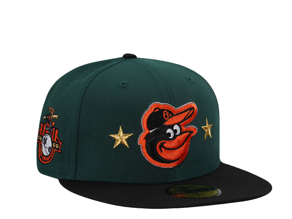 New Era Baltimore Orioles World Series Champions 1966 Dark Green Two Tone Edition 59Fifty Fitted Hat