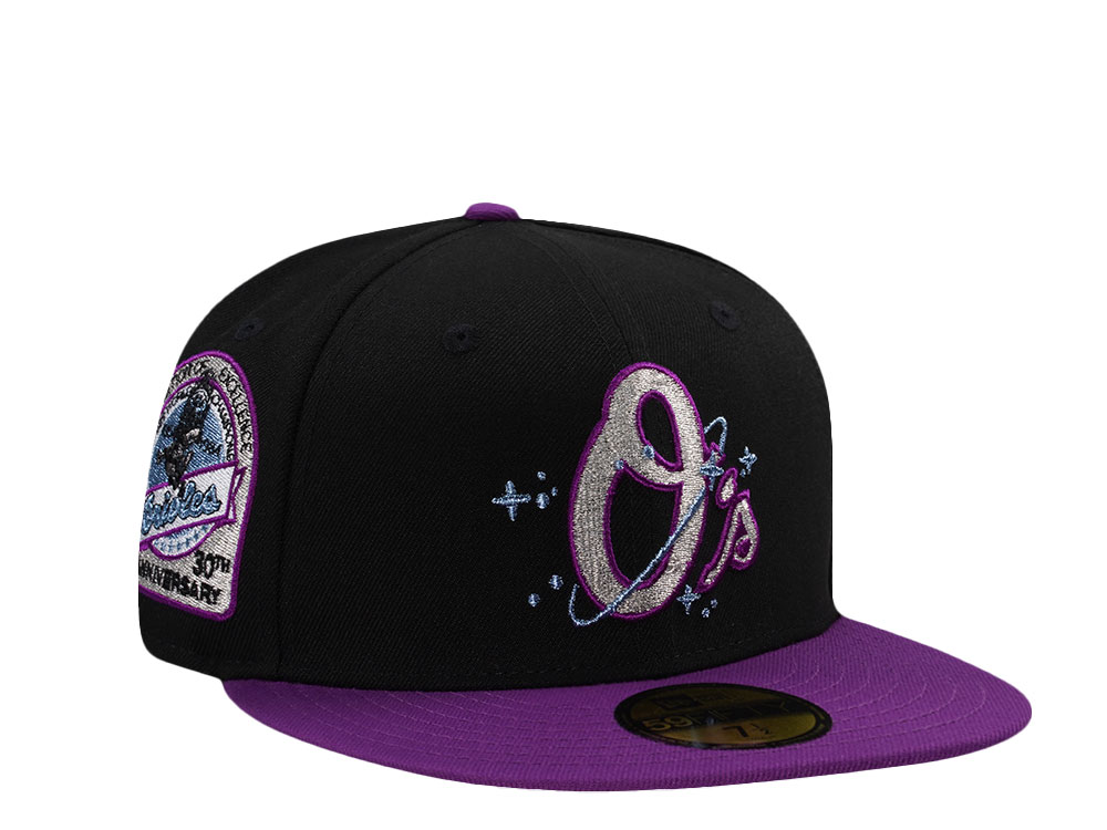 New Era Baltimore Orioles 30th Anniversary Metallic Plum Two Tone Edition 59Fifty Fitted Hat