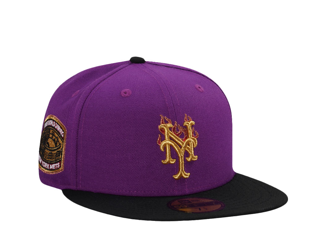 New Era New York Mets World Series 1969 Grape Metallic Flame Edition 59Fifty Fitted Hat