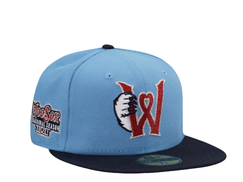 New Era Erie Worcester Red Sox Inaugural Season 2021 Sky Two Tone Edition 59Fifty Fitted Hat