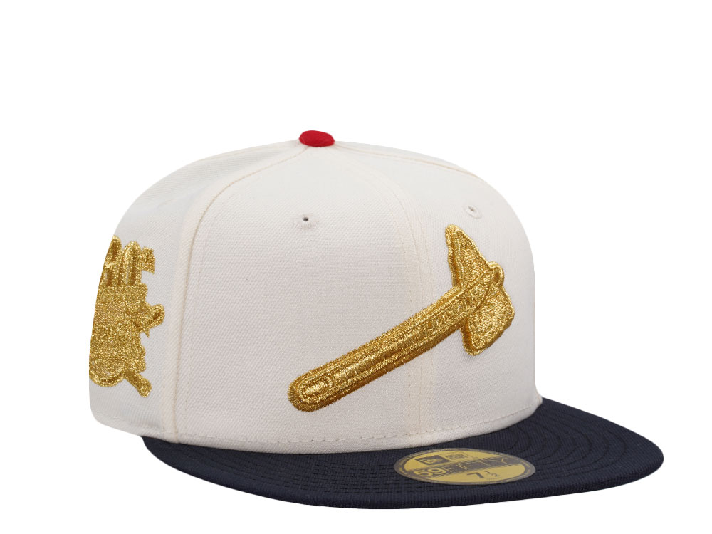 New Era Atlanta Braves 30th Anniversary 24K Chrome Two Tone Edition 59Fifty Fitted Hat
