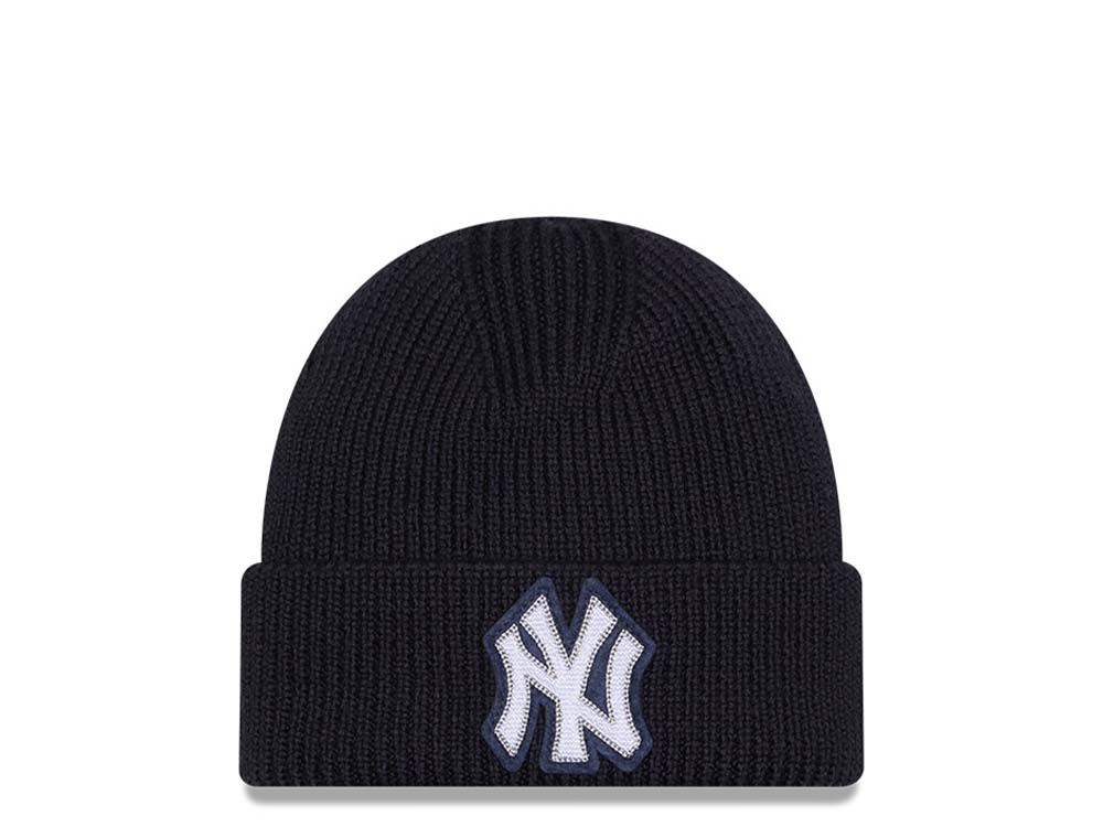 New Era New York Yankees Skull Navy Knit