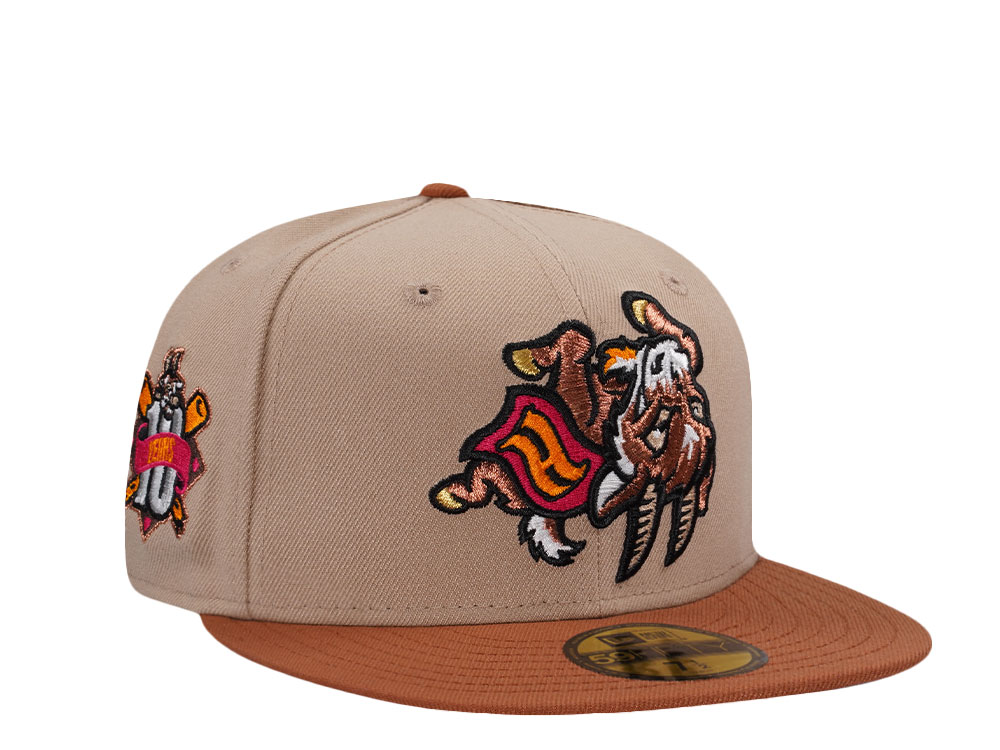New Era Hartford Yard Goats 10th Anniversary Camel Two Tone Edition 59Fifty Fitted Hat