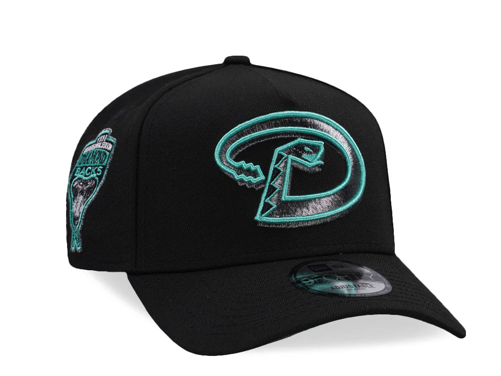 New Era Arizona Diamondbacks Inaugural Season 1998 Mint Black Prime Edition 9Forty A Frame Snapback Hat