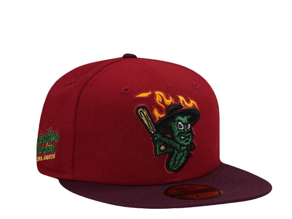 New Era Great Lakes Loons Pepinillos Picantes Red Two Tone Edition 59Fifty Fitted Hat