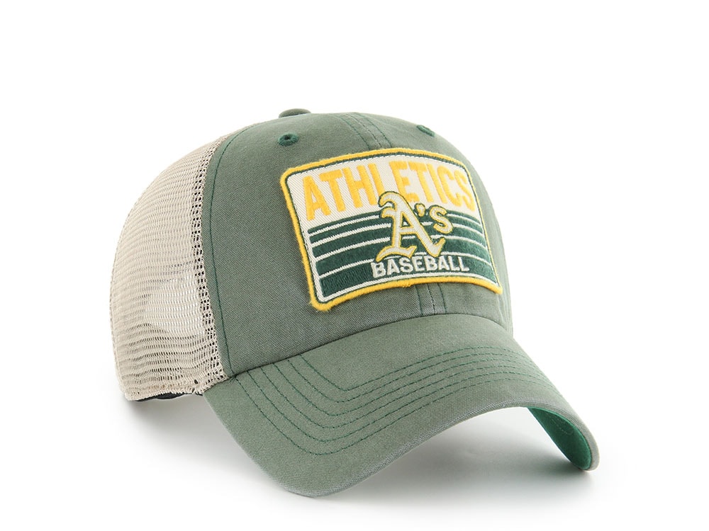 47Brand Oakland Athletics Bottle Green Four Stroke Edition Trucker Clean Up Snapback Hat