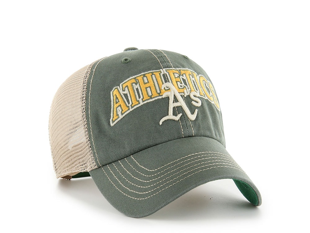 47Brand Oakland Athletics Bottle Green Tuscloosa Edition Trucker Clean Up Snapback Hat