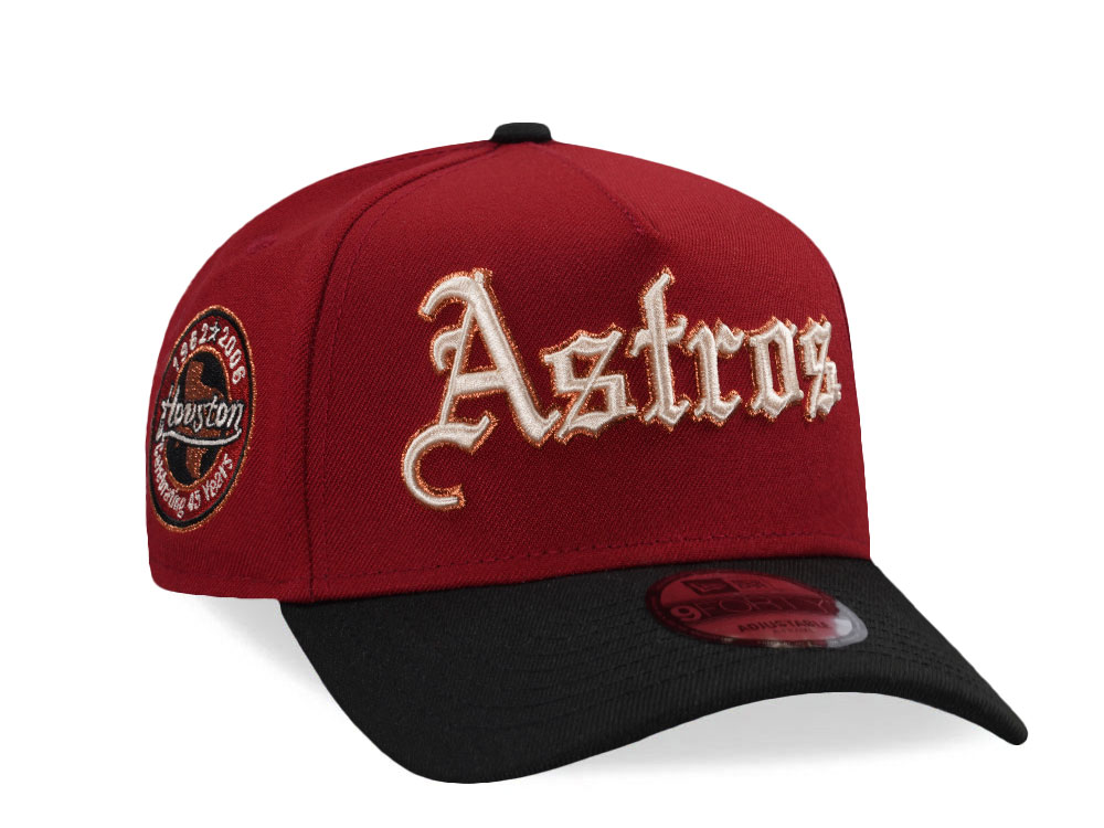 New Era Houston Astros 45th Anniversary Red Two Tone Edition 9Forty A Frame Snapback Hat