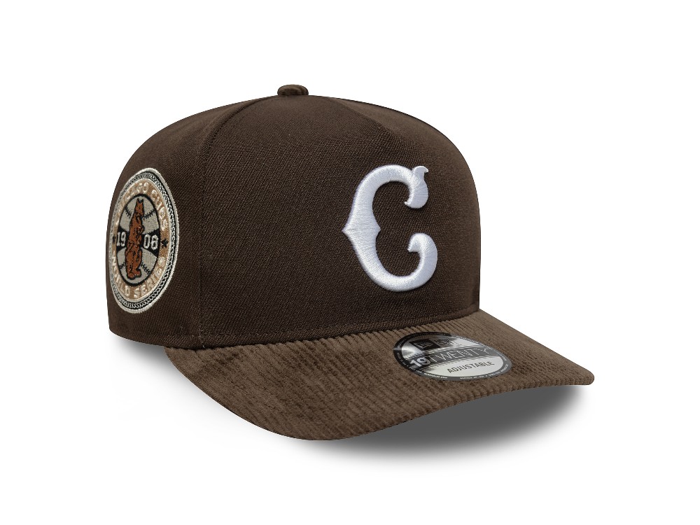 New Era Chicago Cubs Cooperstown Brown Cord Visor 19Twenty Snapback Hat