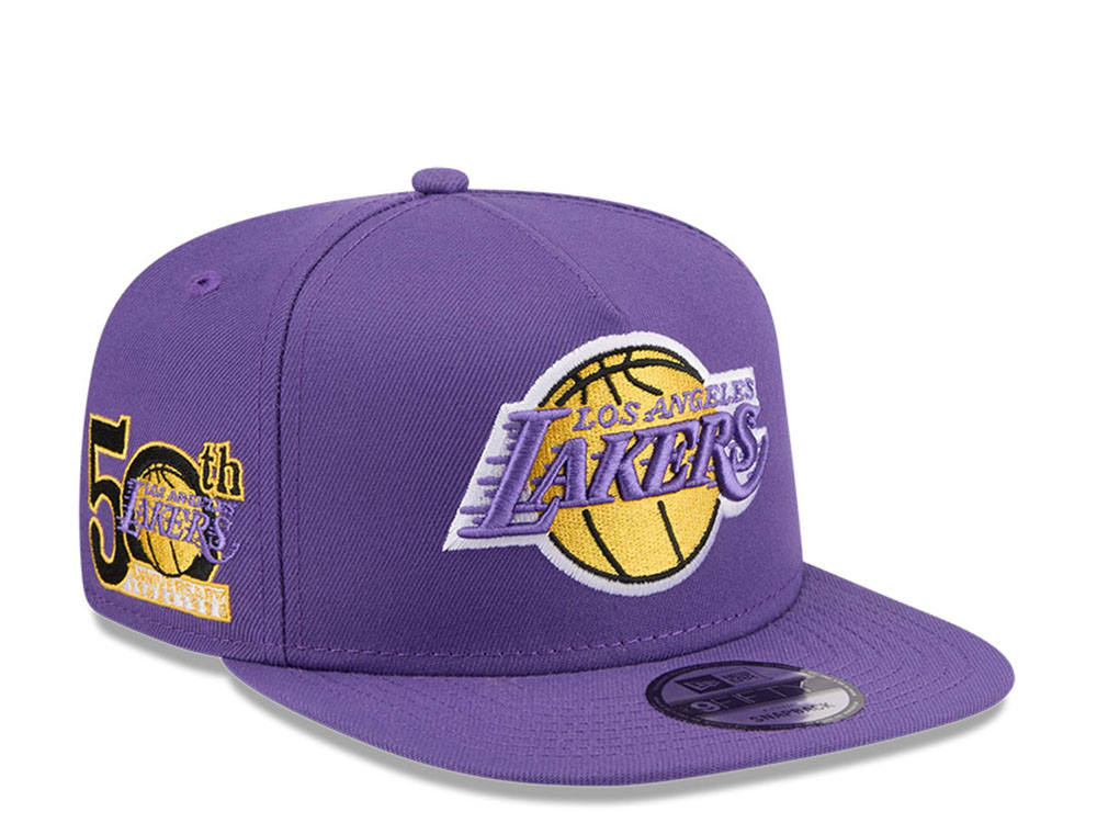 New Era Los Angeles Lakers 50th Anniversary HWC Edition 9Fifty A Frame Snapback Hat