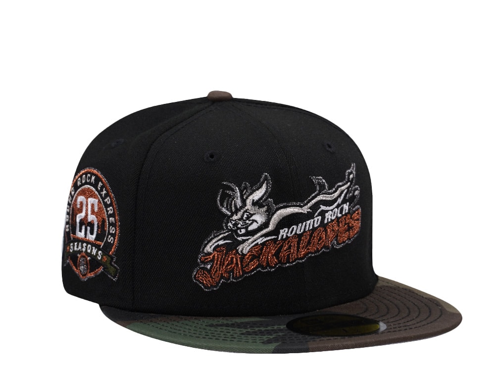 New Era Round Rock Jackalopes Camouflage Two Tone Edition 59Fifty Fitted Hat