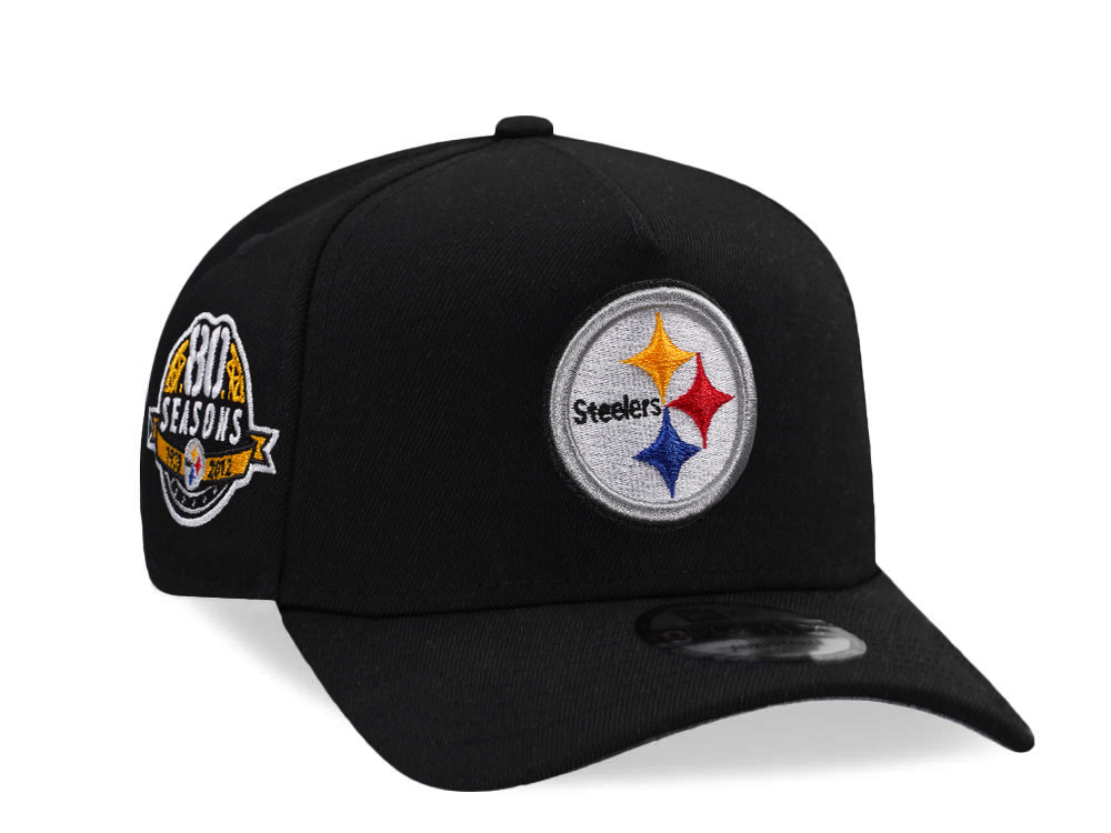 New Era Pittsburgh Steelers 80 SeasonsBlack Prime Edition 9Forty A Frame Snapback Hat