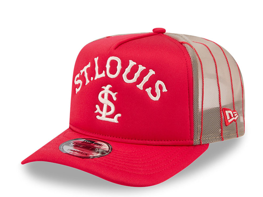 New Era St. Louis Cardinals Arched 9Fifty A Frame Trucker Snapback Hat
