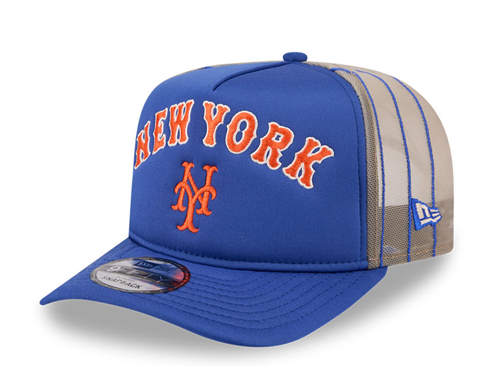 New Era New York Mets Arched 9Fifty A Frame Trucker Snapback Hat