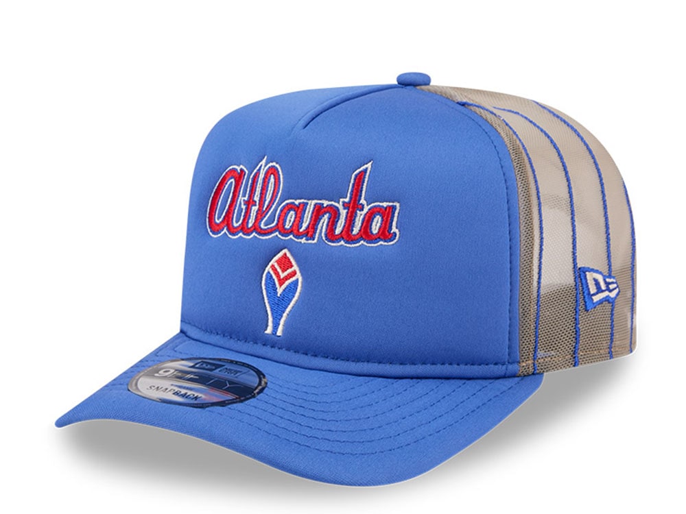 New Era Atlanta Braves Arched 9Fifty A Frame Trucker Snapback Hat