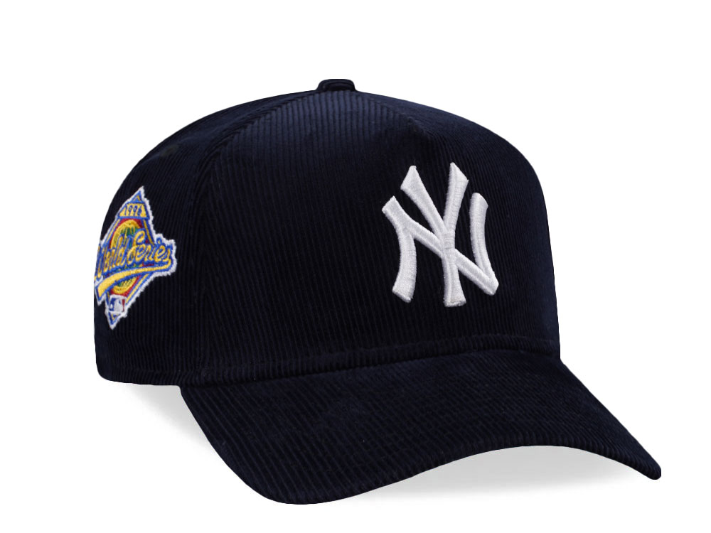 New Era New York Yankees World Series 1996 Navy Corduroy Prime Edition 9Forty A Frame Snapback Hat