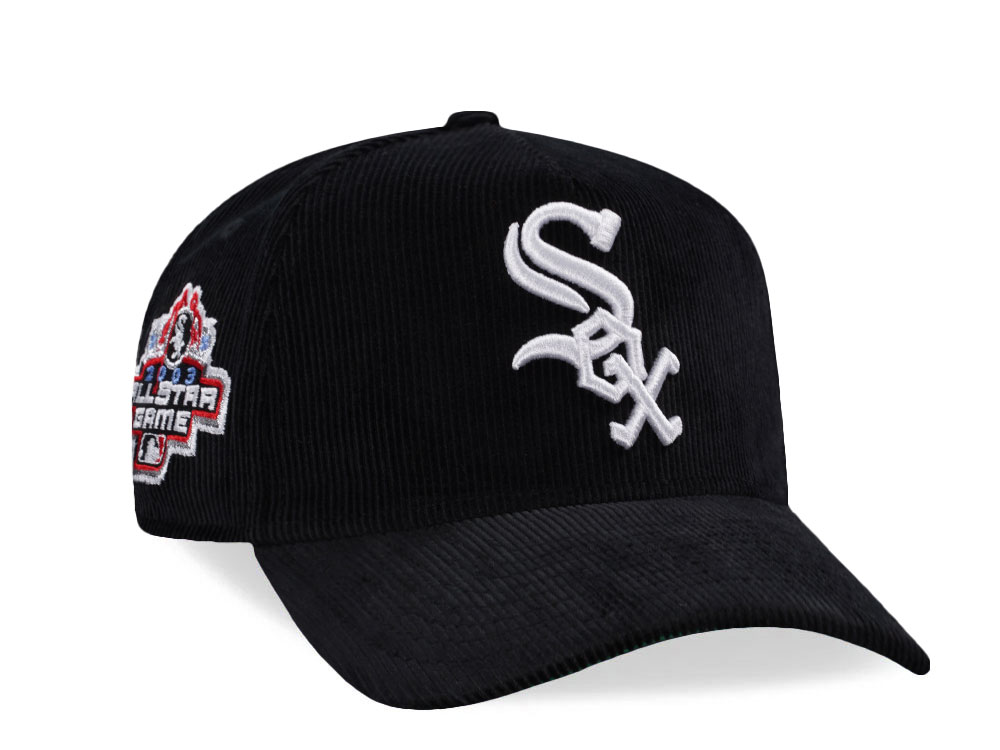 New Era Chicago White Sox All Star Game Black Corduroy Prime Edition 9Forty A Frame Snapback Hat