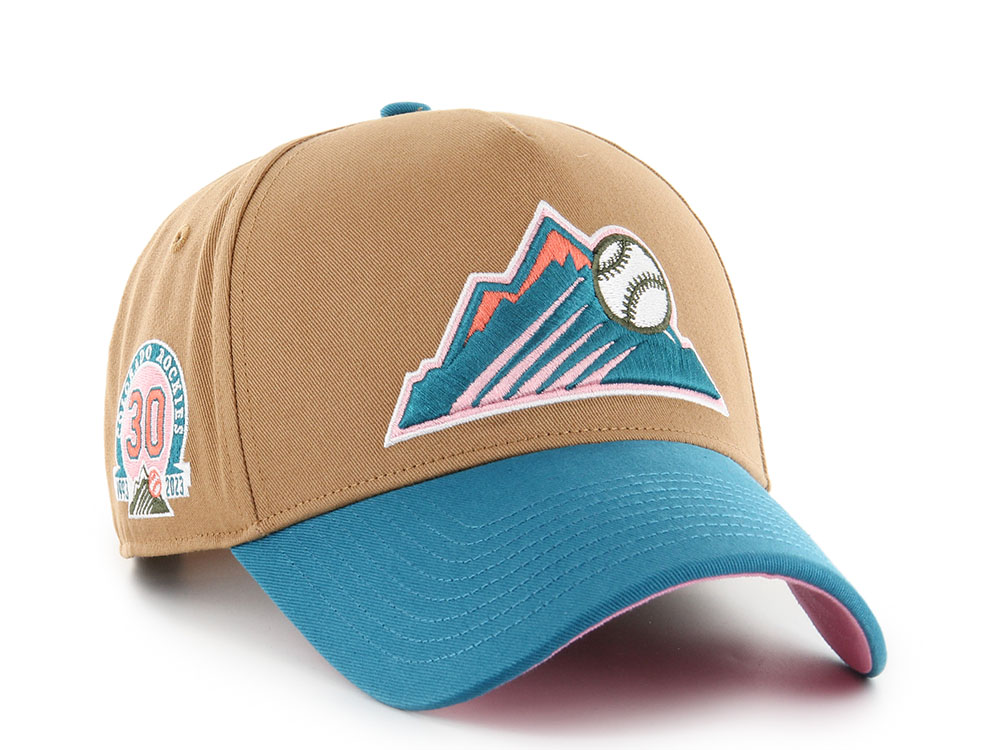 47Brand Colorado Rockies Camel Sure Shot Edition MVP Snapback Hat