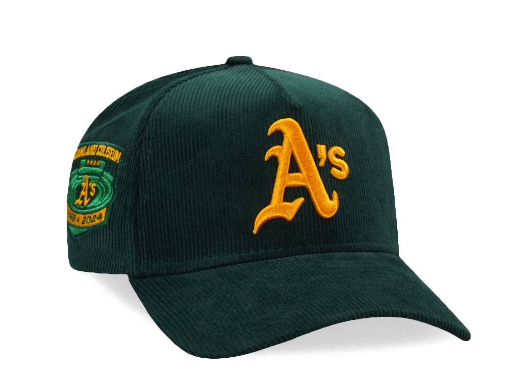 New Era Oakland Athletics Coliseum Green Corduroy Prime Edition 9Forty A Frame Snapback Hat