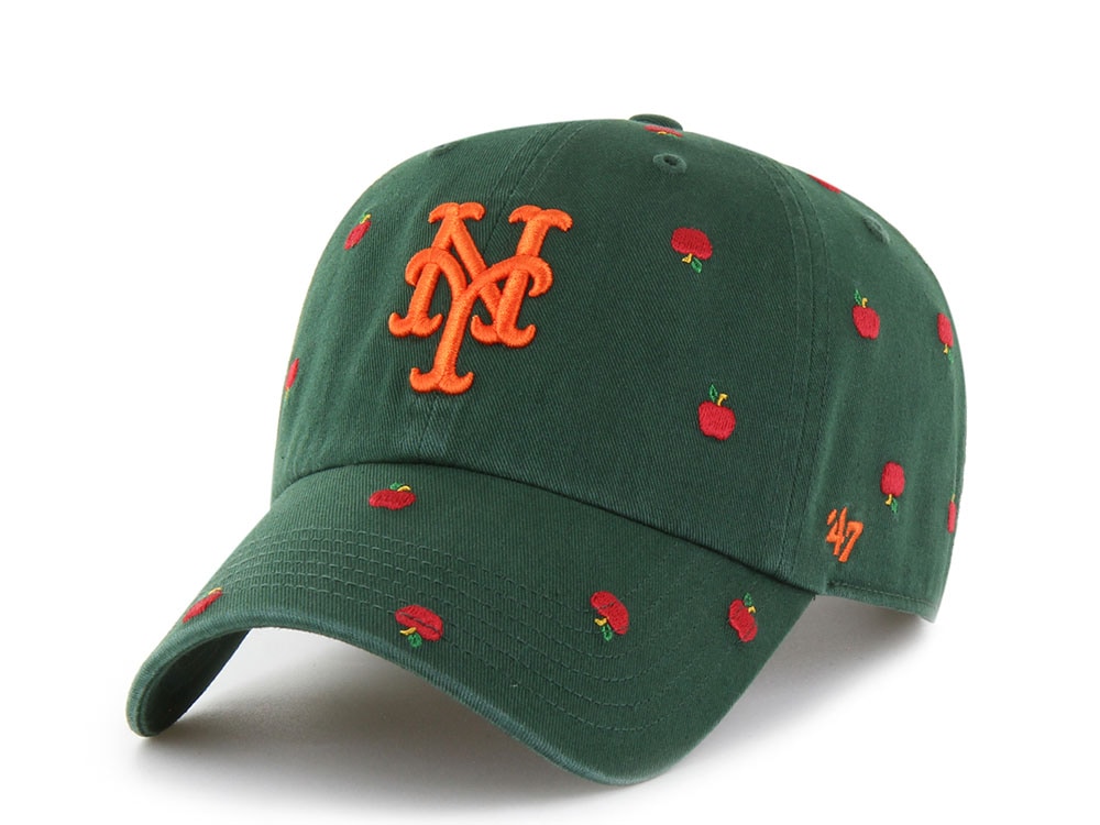 47Brand New York Mets Dark Green Confetti Edition Clean Up Strapback Hat