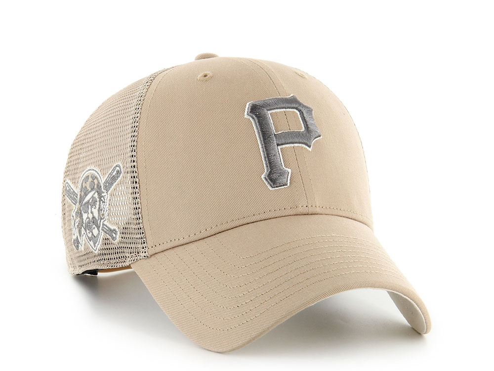 47Brand Pittsburgh Pirates Khaki Branson Edition Trucker MVP Snapback Hat