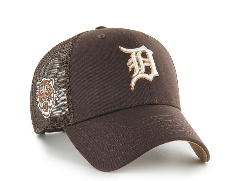 47Brand Detroit Tigers Brown Branson Edition Trucker MVP Snapback Hat