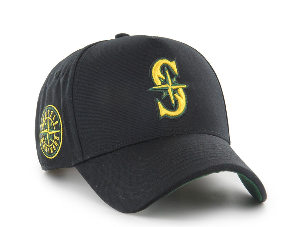 47Brand Seattle Mariners Cooperstown Black Edition MVP Snapback Hat