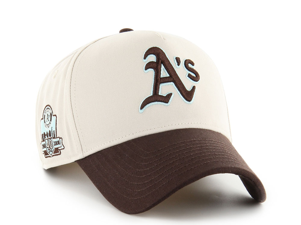 47Brand Oakland Athletics Cooperstown Bone Edition MVP Snapback Hat