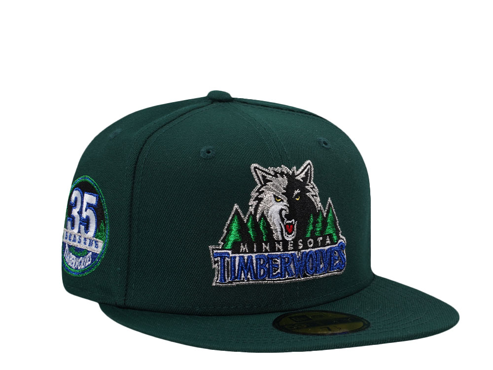 New Era Minnesota Timberwolves 35th Anniversary Green Prime Edition 59Fifty Fitted Hat