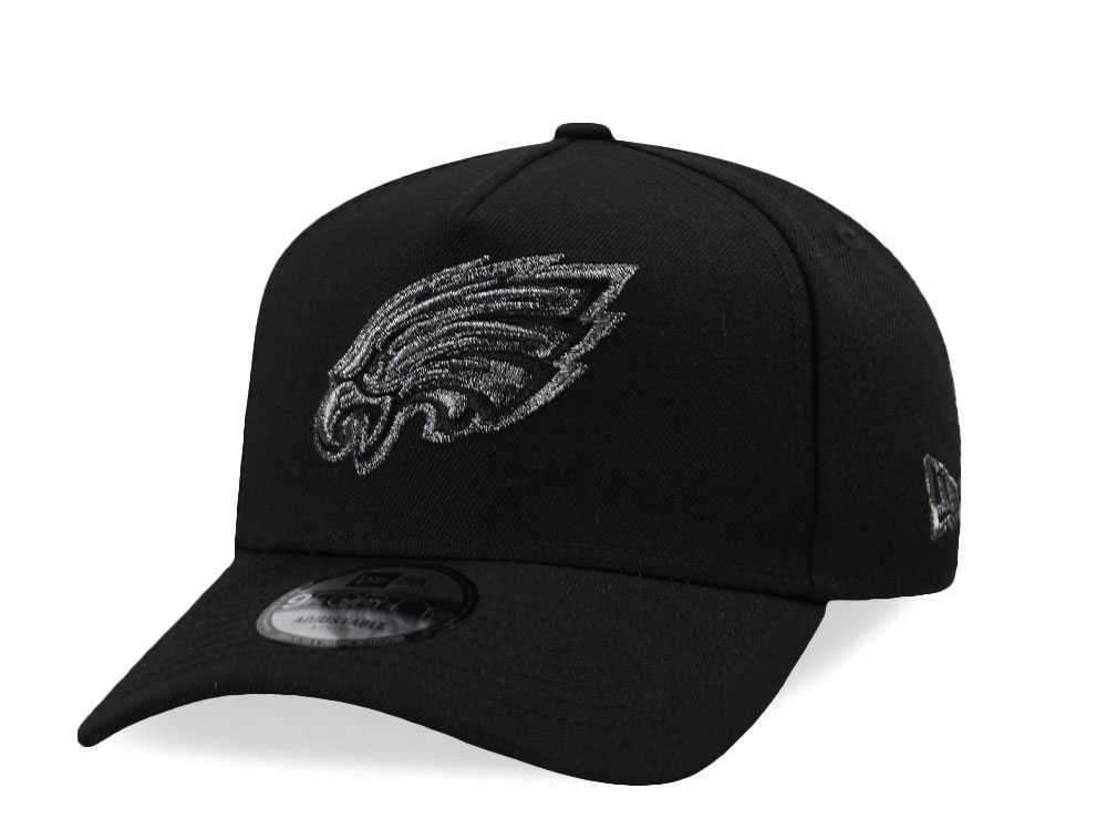 New Era Philadelphia Eagles Classic Black Prime Edition 9Forty A Frame Snapback Hat