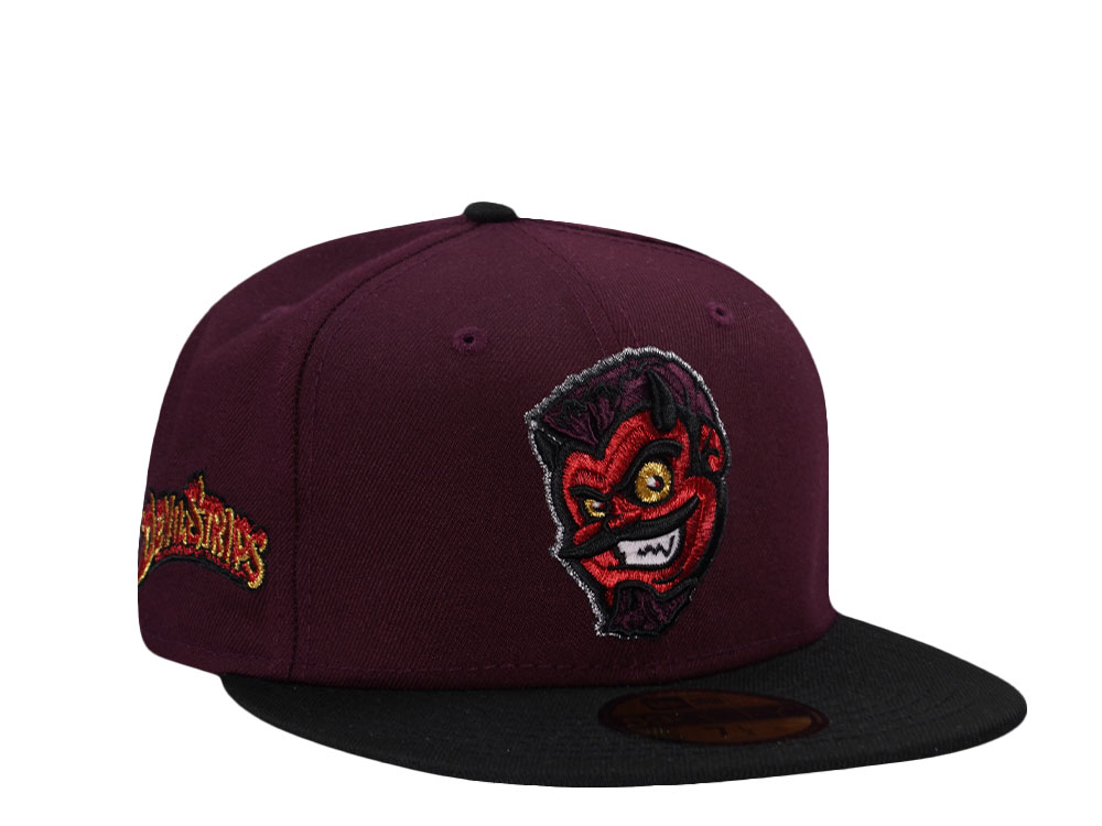 New Era Akron Devil Strips Maroon Two Tone Edition 59Fifty Fitted Hat