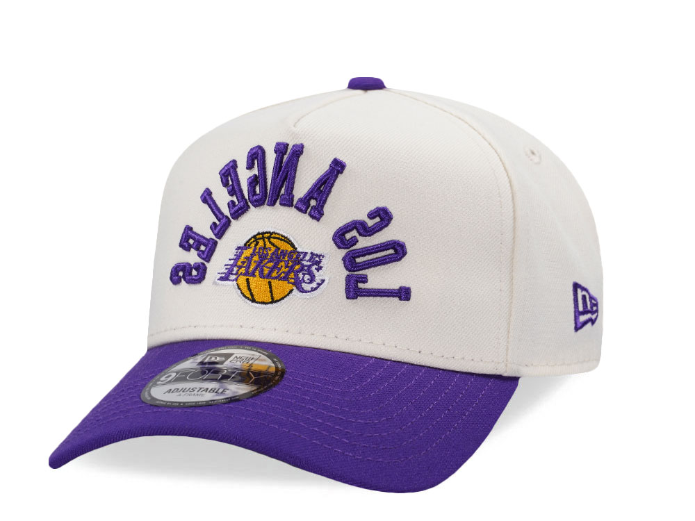 New Era Los Angeles Lakers Script Chrome Two Tone Edition 9Forty A Frame Snapback Hat