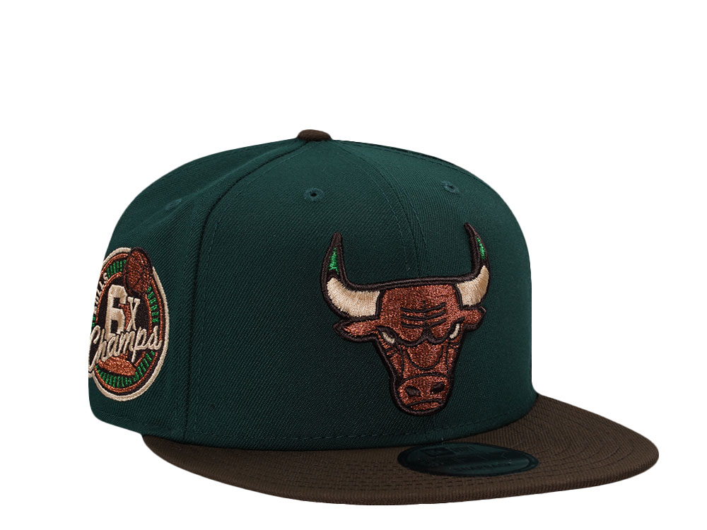 New Era Chicago Bulls 6 x Champs Green Two Tone Edition 9Fifty Snapback Hat