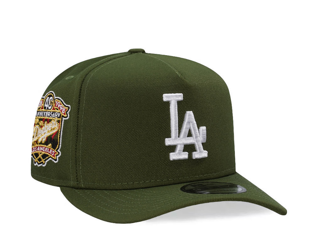 New Era Los Angeles Dodgers 40th Anniversary Rifle Green Edition 9Fifty A Frame Snapback Hat