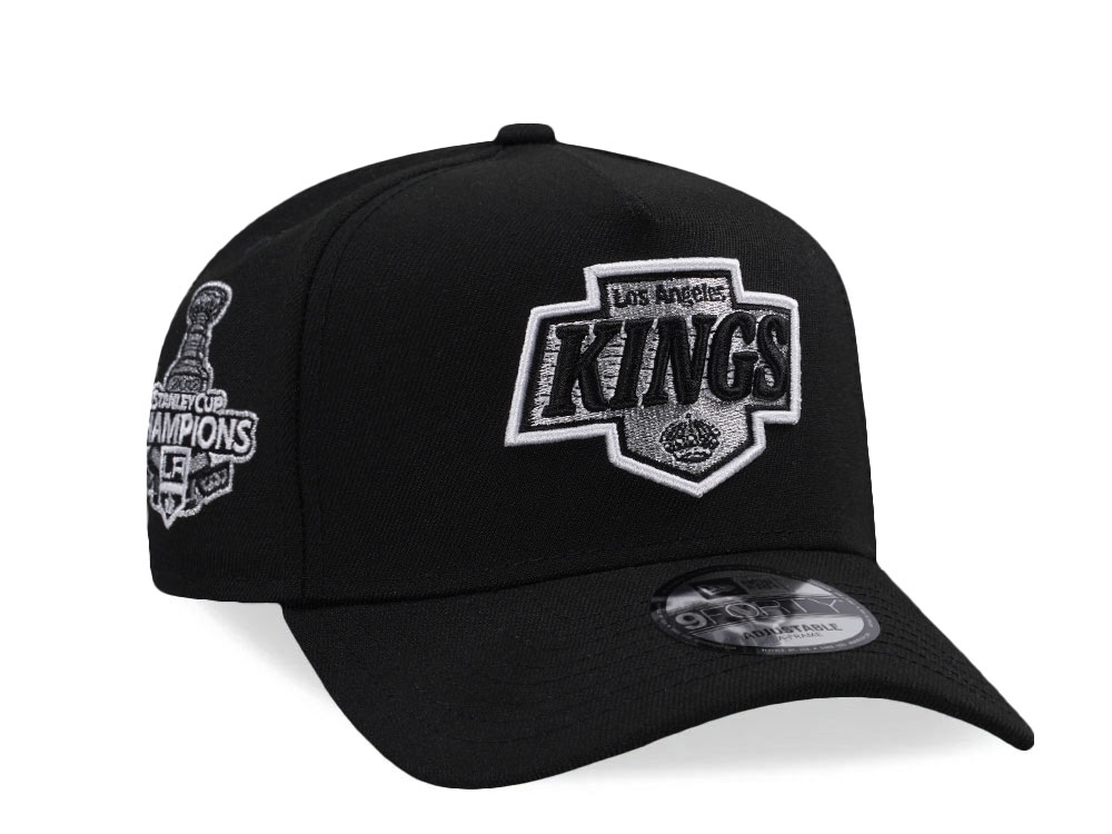 New Era Los Angeles Kings Staley Cup Champions Black Prime Edition 9Forty A Frame Snapback Hat