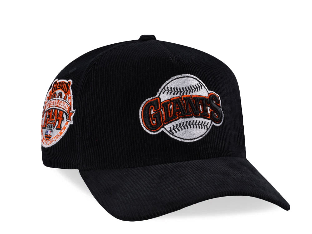 New Era San Francisco Giants All Star Game 1984 Black Throwback Corduroy Edition 9Forty A Frame Snapback Hat