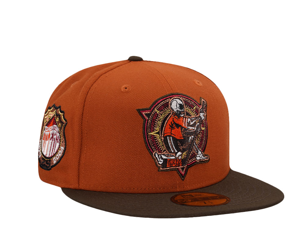 New Era Edmonton Oilers 25th Anniversary Dia De Los Muertos Walnut Prime Edition 59Fifty Fitted Hat