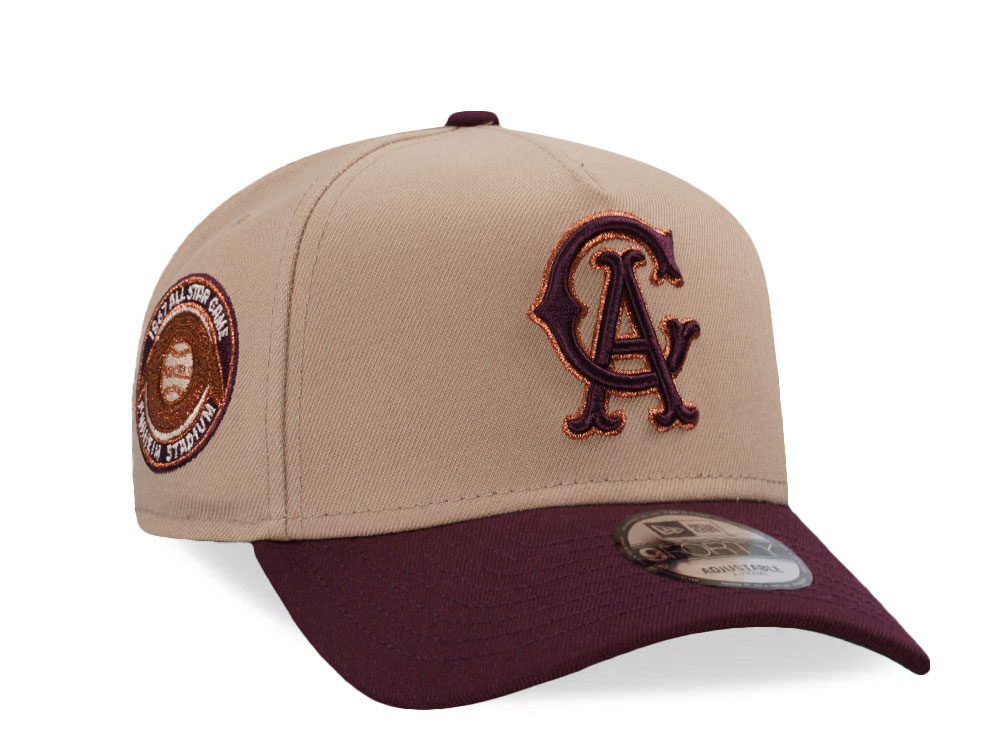 New Era Califorina Angels All Star Game 1967 Camel Two Tone Edition 9Forty A Frame Snapback Hat