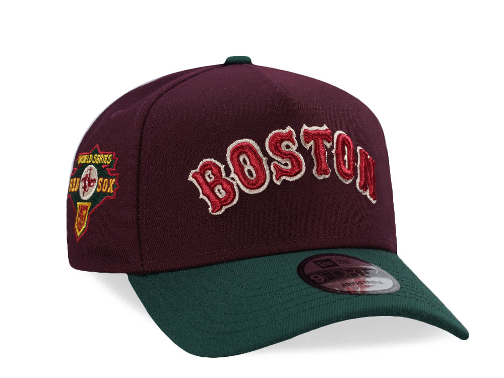 New Era Boston Red Sox World Series 1967 Maroon Two Tone Edition 9Forty A Frame Snapback Hat